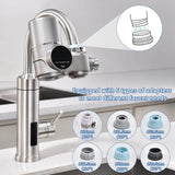 Led faucet water filter with included mounting hardware - tap-mounted filtration unit