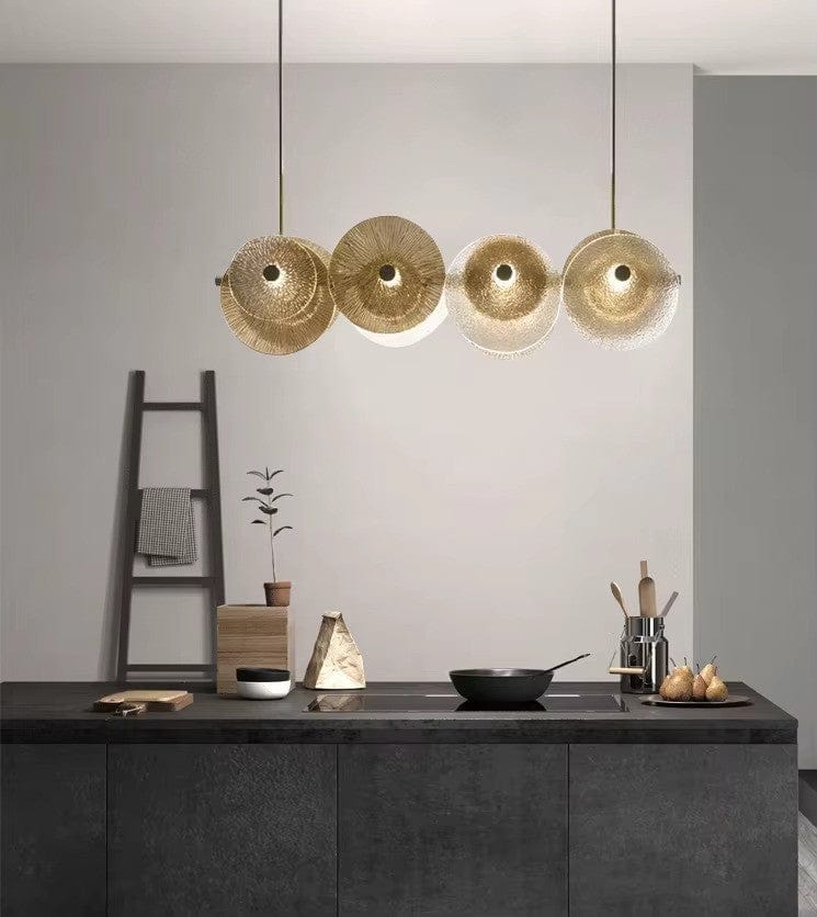glass chandelier circular design for dining room