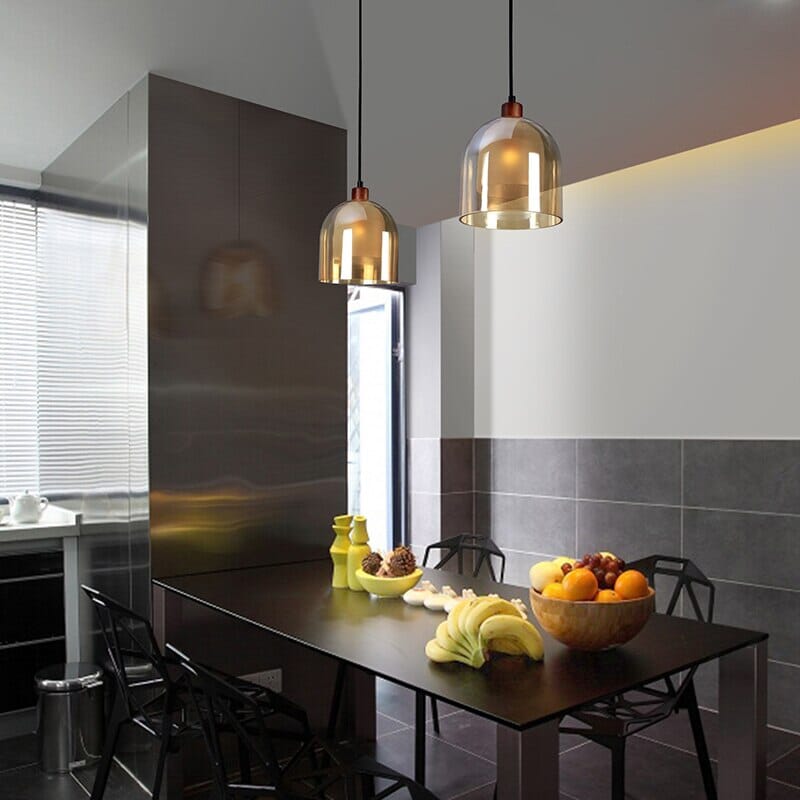 Glass pendant light for dining areas