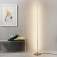 Modern standing lamp aluminum finish