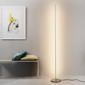 Modern standing lamp aluminum finish