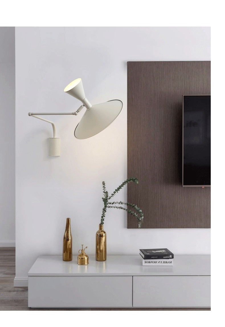 frosted glass shade wall lamp for bedroom reading nook