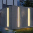 Exterior lighting fixture at night