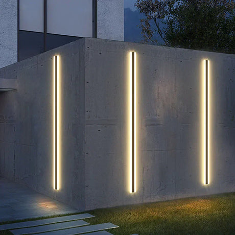 Exterior lighting fixture at night