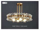 Lumira Colorful Crystal Chandelier Angled View - OpalDwell