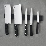 Black stainless steel magnetic knife rack for kitchen