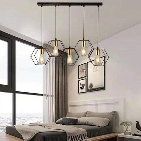 wrought iron industrial pendant chandelier