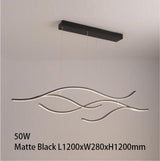 LuminaNova Chandelier - Aluminum Wave Design Detail