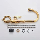 Gold Kitchen Faucet Swivel Spout Detail