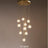 chandelier installed in living room setting