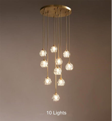 chandelier installed in living room setting