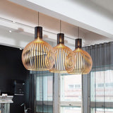 Bamboo pendant light LED for modern homes decor