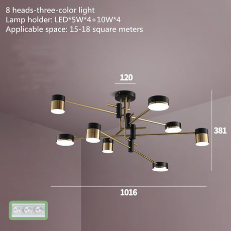 black and gold pendant light fixture