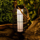 Solar-powered lantern for garden decor