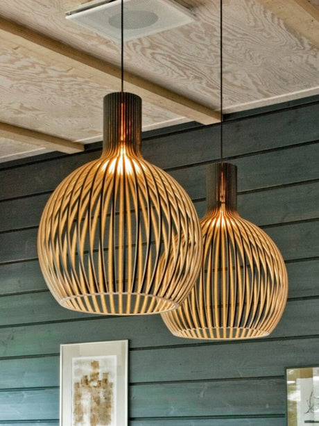Wood Cage Pendant Light Birdcage Chandelier
