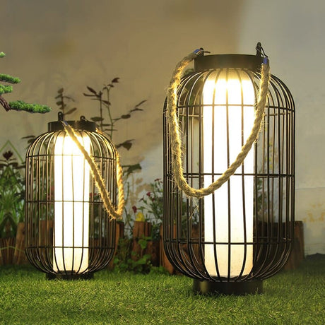 Portable lantern light for outdoor spaces