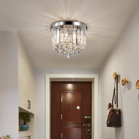 Compact Crystal Chandelier Elegant Centerpiece