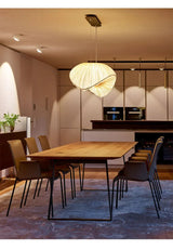 Coastal Pendant Light Installed Above Living Room