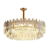 Liora Round LED Lamp With Golden Crystal Modern for Modern Homes