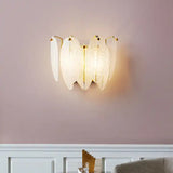 Industrial style crystal wall sconce