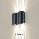 Outdoor wall lighting at twilight