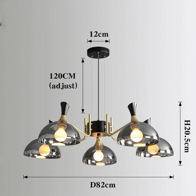 refined silhouette chandelier for dining areas
