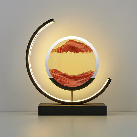 Metal Desk Lamp – warm glow accent design detail view | OroDwell