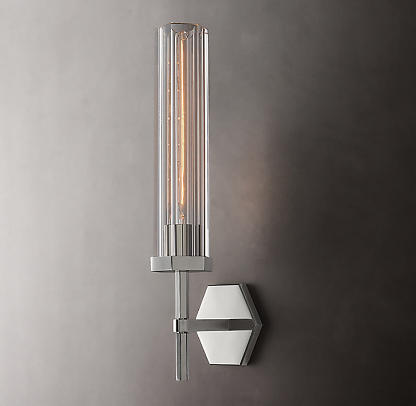 Wall mounted wall sconce for living room – close-up view