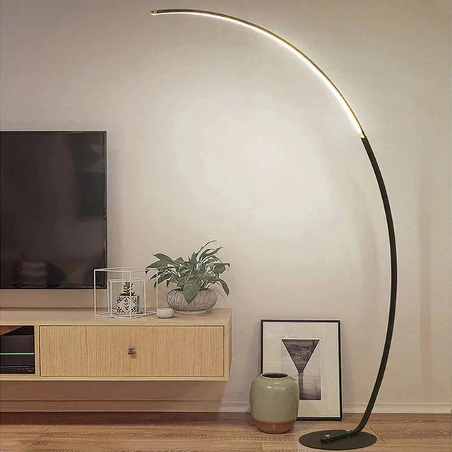Lunara Arc LED Floor Lamp with RGB Remote Control