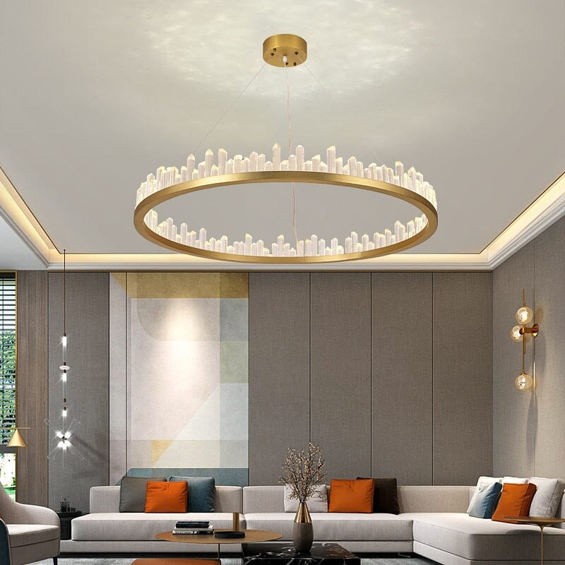 Alora Chandelier Black and Gold Painted Metal Finish