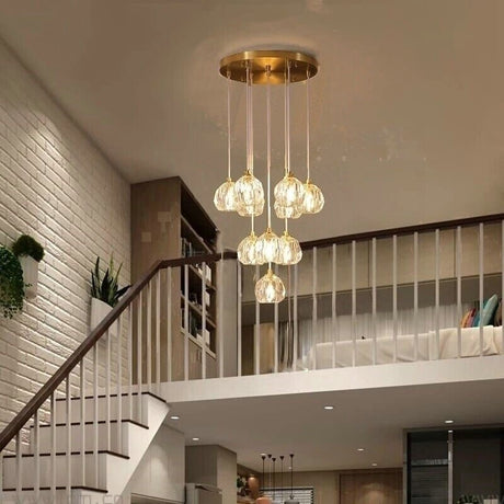 chandelier lit in dining room ambiance