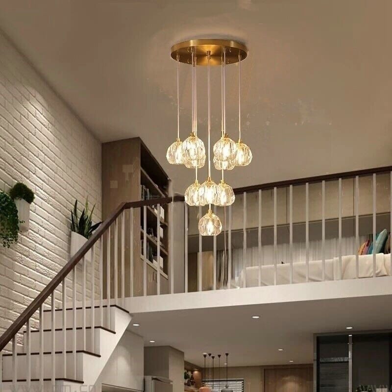 chandelier lit in dining room ambiance