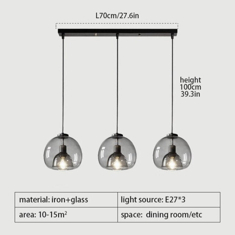 Glass Pendant Light with ambient lighting for office | OroDwell