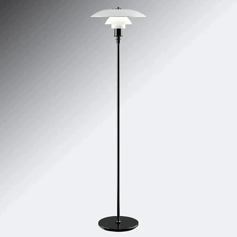 Iron and Glass Floor Lamp for Bedroom Decor