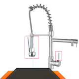 Pull-Out Kitchen Faucet Brass Detail