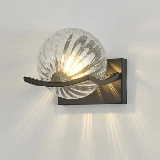 Glass Wall Lamp – soft ambient glow design detail view | OroDwell