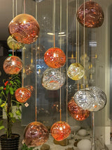 Pendant Lamp Close-Up of Vibrant Color Finish