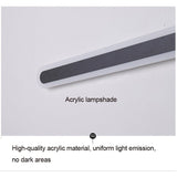 Wall Lamp Textured Black Finish Iron Acrylic