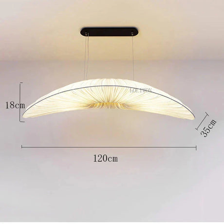 Hand-Knitted Fabric Chandelier with Sailboat Silhouette