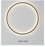 Circular Wall Light Black Finish Detail OpalDwell