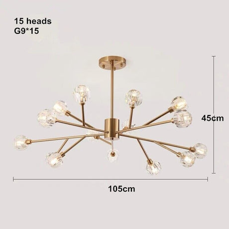 Seraphine Crystal Chandelier - Living Room Lighting Accent