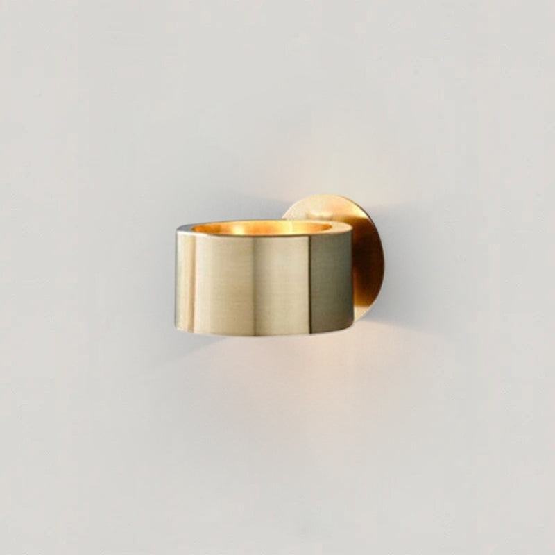 Gold ring wall sconce for bedroom