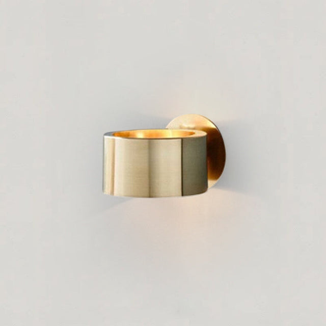 Gold ring wall sconce for bedroom