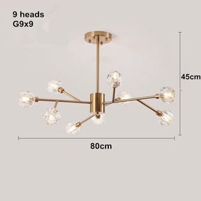 Seraphine Chandelier - G9 LED Bulb Configuration