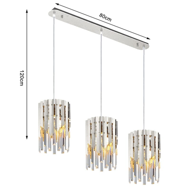 LED Crystal Chandelier Bright White Light Detail