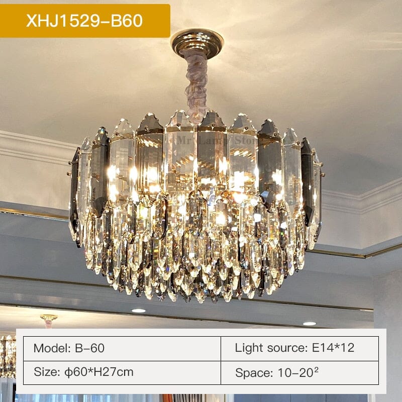 Chandelier in restaurant setting