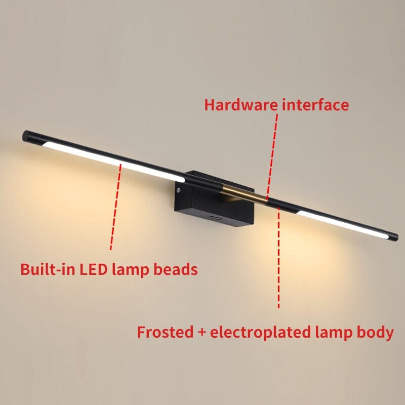 LED vanity light for mirror wall
