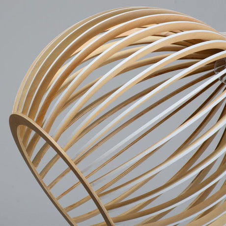 Bamboo pendant light natural rustic charm close-up