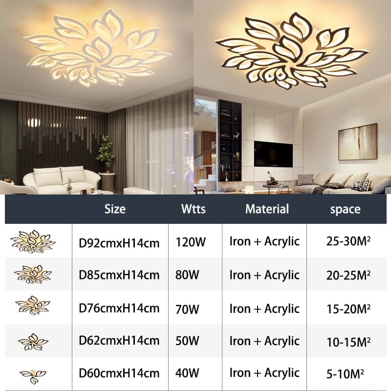 Floral Design Ceiling Light for Dining Room
