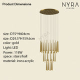 LED Chandelier with Remote Control for Large Spaces